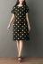 Polka-dot váy nữ mùa hè phần dài 2018 mới bông và vải lanh lỏng Tây Tạng thịt bìa bụng giảm béo tuổi một chiếc váy mẫu váy xòe đẹp 2020 A-Line Váy