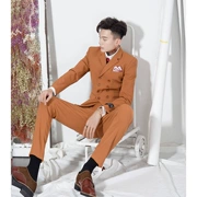 [Mặc tình yêu] Bộ đồ vest nhỏ cho nam phiên bản Hàn Quốc của xu hướng tự tu dưỡng đôi phù hợp với bộ đồ chú rể 2018 mới