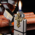 Mỹ bản gốc zippo nhẹ hơn chính hãng băng đen phía trước thánh thiên thần chéo zoop phiên bản giới hạn Zippo nam - Bật lửa hột quẹt khò Bật lửa