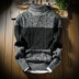 Mùa thu và mùa đông nam ấm áp cao cổ áo len Hàn Quốc phiên bản của tự trồng ve áo thanh niên quần áo sinh viên mùa đông dày áo len Áo len cổ tròn