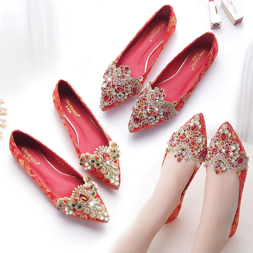 Свадебные туфли, обувь для невесты для беременных, китайский стиль