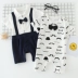 Em bé Onesies Mùa hè Em bé tay ngắn Mùa hè nam Net Đỏ Dễ thương 3 Cáp Nhĩ Tân Nửa tay 6 tháng Quần áo mỏng - Áo liền quần jumpsuit trẻ em thu đông Áo liền quần