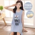 Nam cực với ngực pad nightdress nữ mùa hè bông phương thức vest áo ngực dịch vụ nhà đồ ngủ nữ mùa hè