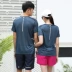 Thể thao mùa hè T-Shirt nam giới và phụ nữ thường ngoài trời chạy ngắn tay áo nỉ khô nhanh đào tạo lỏng lẻo nửa tay áo sơ mi