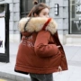 Chống mùa bông quần áo nữ ngắn sinh viên Hàn Quốc phiên bản của lỏng bf xuống áo khoác áo khoác nữ mùa đông ấm áp dày lớn cổ áo lông thú các mẫu áo phao nữ đẹp