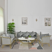 Nordic Sắt ghế sofa sau sang trọng nhỏ gọn cửa hàng đồ nội thất ánh sáng Cafe Reception bảng hãng cà phê kết hợp hiện đại - Ghế sô pha