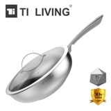 Titani Liwei Tiliving Pure Titanium Ultra -Light Western Smet -Fried Pot Fring Fustring Natural Gas Nevale Gm 30cm