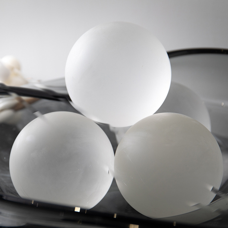 Solid Frosted Crystal Sphere Decorative Ball Opaque Glass Centerpiece