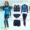 Bộ đồ lặn Hàn Quốc nam nữ chia đôi đôi sứa phù hợp với ống thở phù hợp với kem chống nắng đồ bơi dài tay quần phù hợp - Vài đồ bơi 	đồ đôi đi biển màu xanh