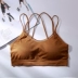 Bảy Ni Ống Top Yoga Sling Đồ Lót của Phụ Nữ Vest Sling Tập Thể Dục Đồ Lót Màu Rắn Không Có Vòng Thép với Ngực Pad