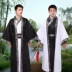 Trang phục nam nam đẹp trai Tang phù hợp với phong cách cổ đại cải thiện Hanfu sinh viên quốc gia robes kiếm sĩ học giả rộng tay áo trắng