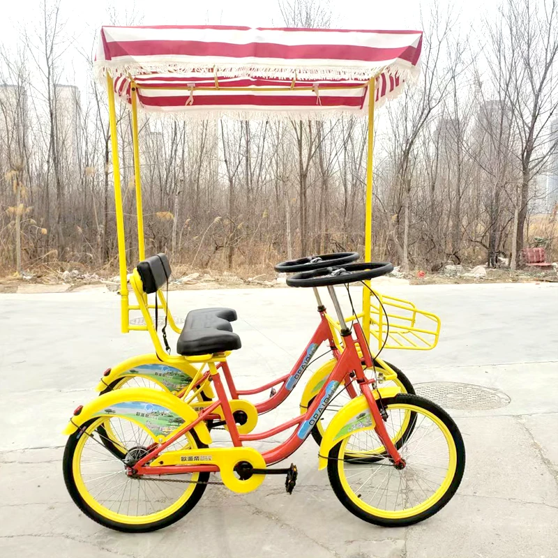Двухместный четырехколёсный велосипед для взрослых, для любимого(й)