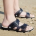 Dép nam mùa hè giày đi biển mới dép nam giày đế xuồng một từ kéo không trơn trượt đế mềm học sinh phiên bản Hàn Quốc
