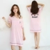 Modal nightdress nữ mùa hè cotton Hàn Quốc ngắn tay lỏng lẻo mùa xuân tươi mát và mùa thu đồ ngủ phần mỏng có thể được mặc bên ngoài dịch vụ nhà shop váy đẹp Đêm đầm