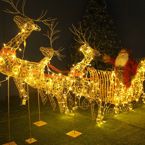 Рождественский титри Дримм для летающих оленей Элк Санлу, Санта -Клаус.