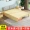Giường gỗ nguyên khối 1,5m phòng ngủ chính giường đôi 1,8m cho thuê phòng 1,2m kinh tế đơn khung giường đơn giản và hiện đại - Giường