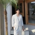 Hàn Quốc ulzzang nam đẹp trai phù hợp với áo khoác trắng mỏng áo khoác ba phần tư áo khoác Hàn Quốc chic nhỏ phù hợp với - Áo khoác đôi