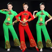 Quần áo mới Yangko trung niên vuông nhảy fan hâm mộ trang phục múa eo eo trang phục múa quốc gia - Khiêu vũ / Thể dục nhịp điệu / Thể dục dụng cụ