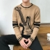 2017 người đàn ông mới của cao cổ áo len Hàn Quốc phiên bản của xu hướng lỏng dày dòng mùa đông sinh viên bộ áo khoác mùa thu