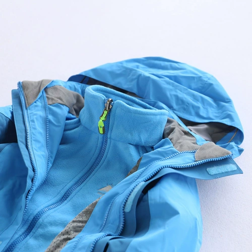 Детская куртка, съемный утепленный водонепроницаемый комплект для мальчиков, «три в одном»