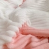 Girl Heart phiên bản tiếng Hàn của dâu ma thuật nhung bốn mảnh lưới màu đỏ ấm san hô lông cừu flannel tấm chăn ký túc xá - Bộ đồ giường bốn mảnh