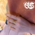 [EOS STUDIO] Nhẫn vàng 18k mạ vàng tùy chỉnh được sản xuất tại Châu Âu và Hoa tre cổ điển mặc phụ nữ thời trang nhan kim tien Nhẫn