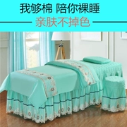 Đặc biệt cao cấp bông denim bedspread thẩm mỹ viện điều trị massage Continental 100% cotton màu đơn giản chung - Trang bị tấm