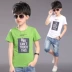 10 quần áo trẻ em 14 chàng trai t-shirt ngắn tay T-shirt mùa hè 8 lớn trẻ em 9 nam 13 mùa hè mô hình 12 chàng trai t 桖 15 tuổi 11 Áo thun