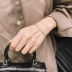 Khí hậu đa năng đơn giản đôi vòng tay gió lạnh Nhật Bản vòng tay cá tính Hàn Quốc trang sức sinh nhật phụ kiện quà tặng nữ vòng băng ngọc thủy tảo neja Vòng đeo tay Cuff