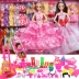 Hey bản thân mình Barbie Girl Gift Set chúa Castle lớn đồ chơi quá khổ quần áo ngủ biệt thự Đồ chơi búp bê