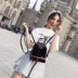 Ba lô túi nhỏ túi nữ 2018 mùa hè mới Hàn Quốc phiên bản của thủy triều túi sinh viên nữ túi thời trang hoang dã du lịch ba lô balo nam cao cấp Ba lô