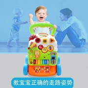 Bé tập đi xe đẩy chống rollover 6-18 tháng bé trẻ em đồ chơi âm nhạc có thể điều chỉnh tốc độ đi bộ xe 2 tuổi