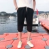 Mùa hè 2018 phiên bản Hàn Quốc mới của giới trẻ tự tu bảy điểm quần âu quần cotton harem quần short nam 3/4 Jeans