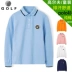 2019 mới golf dài tay áo polo bé trai Áo thun trẻ em áo thun cotton trẻ trung áo bóng - Thể thao sau