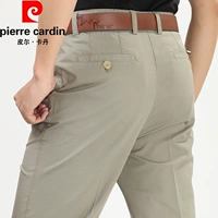 Mới quần âu nam mùa hè ánh sáng màu mỏng Pierre Cardin chống nhăn trung niên thẳng lụa cotton cao eo quần tất nam