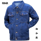 Джинсовый демисезонный хлопковый комбинезон подходит для мужчин и женщин, увеличенная толщина, защита от ожогов