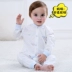 Bé onesies mùa xuân và mùa thu cotton mở sáu sơ sinh quần áo nam năm trăng tròn bé nữ quần áo 0-3 tháng Áo liền quần