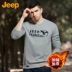 Áo thun cotton dài tay nam cánh đồng JEEP Quần lửng nam thu đông giản dị và áo len dày áo phông rộng nam Áo phông dài