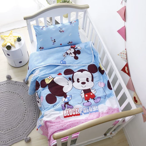 Летнее хлопковое мультяшное детское прохладное одеяло для детского сада для сна, можно стирать