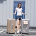 Siêu dày 32 inch vali nam phổ bánh xe khung nhôm hộp mật khẩu nữ lớn công suất xe đẩy trường hợp ký gửi vali vali kéo vải Va li