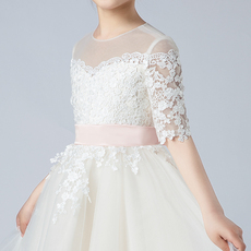 Пояс 花童礼服腰带女童装饰腰带弹力缎塑身腰带百搭儿童礼服腰带配裙子