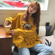 Mùa thu 2018 phiên bản Hàn Quốc mới của áo sơ mi mỏng mỏng thời trang hoang dã áo len dài tay nữ