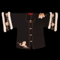 Черный квадратный воротник половина, я знаю, что не возвращается