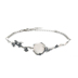 Original handmade S925 bạc dát ánh trăng chalcedony trắng plum sterling bạc nữ vòng đeo tay để gửi bạn gái bạn gái món quà sinh nhật Vòng đeo tay Clasp