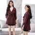 Áo khoác len nữ dài phần phiên bản Hàn Quốc 2018 mới mùa thu và mùa đông khí chất của phụ nữ là áo len mỏng phổ biến - Áo khoác dài
