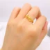 Nhẫn vàng cát nữ Thời gian dài không phai Thời trang Hàn Quốc Trang sức vàng châu Âu Trang sức mạ vàng Nhẫn vàng giả sống