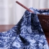 phong cách Trung Quốc vải màu xanh và trắng in xanh bông và lanh quần áo vải váy khăn trải bàn rèm cửa sofa bọc - Vải vải tự làm Vải vải tự làm