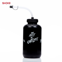 Shoke boxing cạnh tranh ấm đun nước tập thể dục đào tạo Sanda tập thể dục cup với cong ống công suất lớn leakproof chai bình nước thể thao gấp gọn