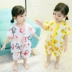 Trẻ em một mảnh đồ ngủ 1-3 tuổi nữ bé mùa hè cotton dịch vụ nhà điều hòa không khí dịch vụ phần mỏng 4 cô gái túi ngủ romper