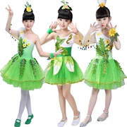 Ngày của trẻ em trang phục cỏ bồ công anh váy bông mịn girl biểu diễn trang phục hoa nhài khiêu vũ - Trang phục